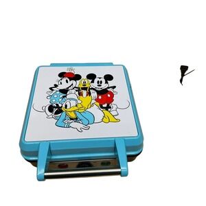 "Disney" Mickey and Friends 4-Slice Waffle Maker Blue DSC-281B Mickey Minnie